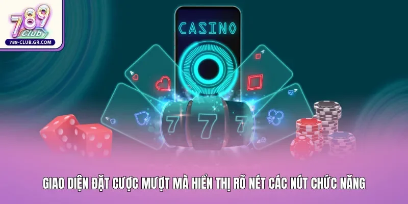 Giao diện đặt cược mượt mà hiển thị rõ nét các nút chức năng trên màn hình điện thoại